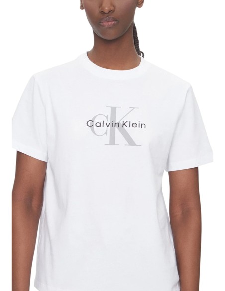 Calvin Klein Jeans t-shirt femme blanc imprimé