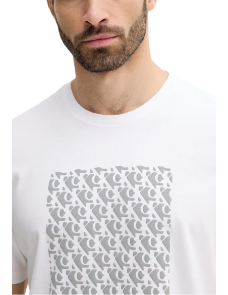 Calvin Klein Jeans t-shirt homme blanc imprimé