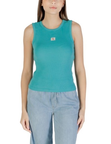 Calvin Klein Jeans débardeur femme bleu azur