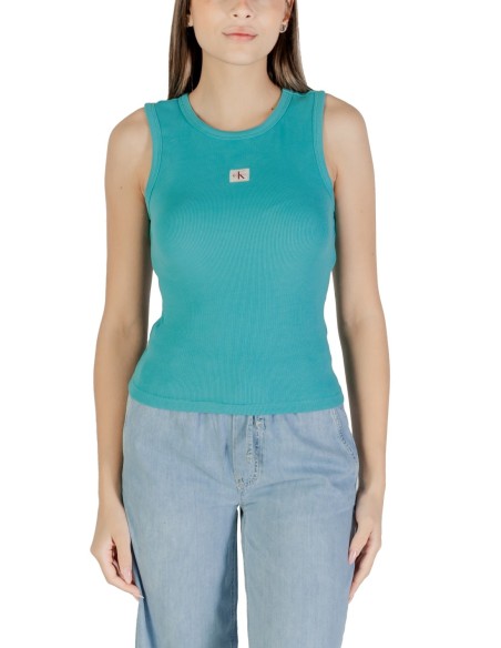 Calvin Klein Jeans débardeur femme bleu azur