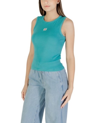 Calvin Klein Jeans débardeur femme bleu azur