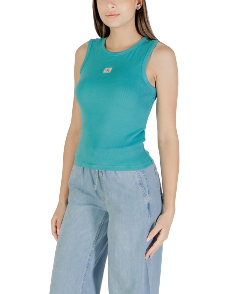 Calvin Klein Jeans débardeur femme bleu azur