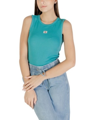 Calvin Klein Jeans débardeur femme bleu azur
