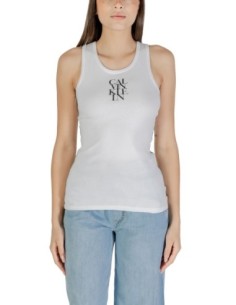 Calvin Klein Jeans débardeur femme blanc imprimé