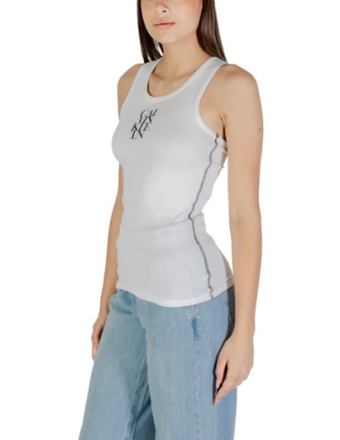 Calvin Klein Jeans débardeur femme blanc imprimé