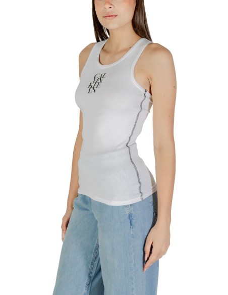 Calvin Klein Jeans débardeur femme blanc imprimé
