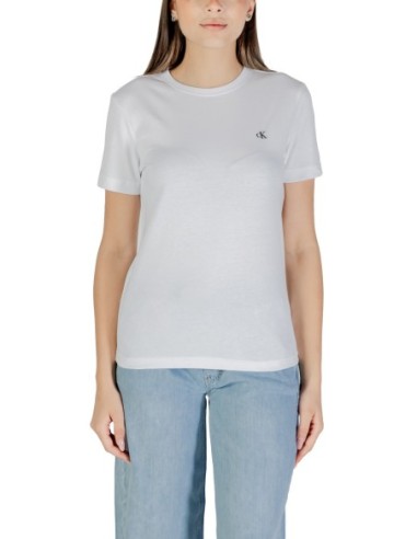 Calvin Klein Jeans t-shirt femme blanc coton
