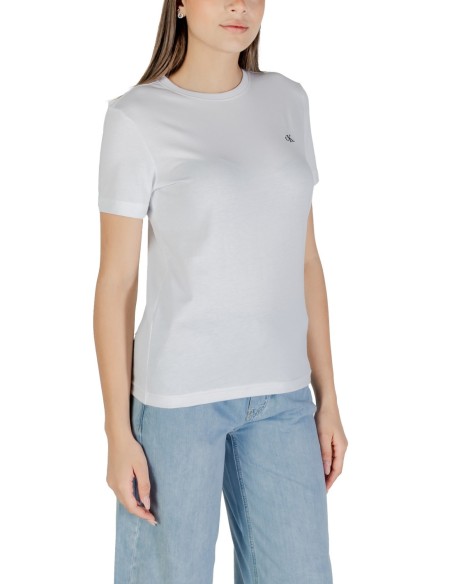 Calvin Klein Jeans t-shirt femme blanc coton