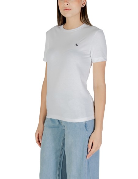 Calvin Klein Jeans t-shirt femme blanc coton