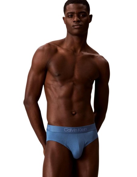Slip homme bleu CK – lot de 3 coton stretch