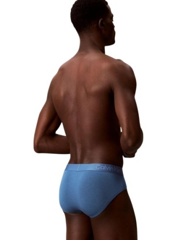 Slip homme bleu CK – lot de 3 coton stretch