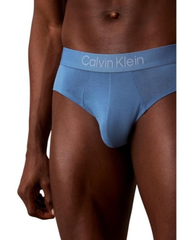 Slip homme bleu CK – lot de 3 coton stretch