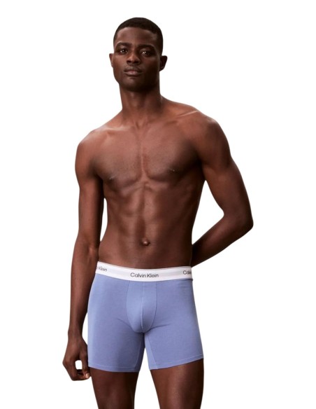 Boxer homme bleu Calvin Klein – lot de 3 confort stretch