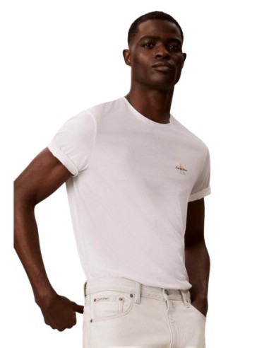 Tee-shirt homme blanc CK – col rond 100% coton