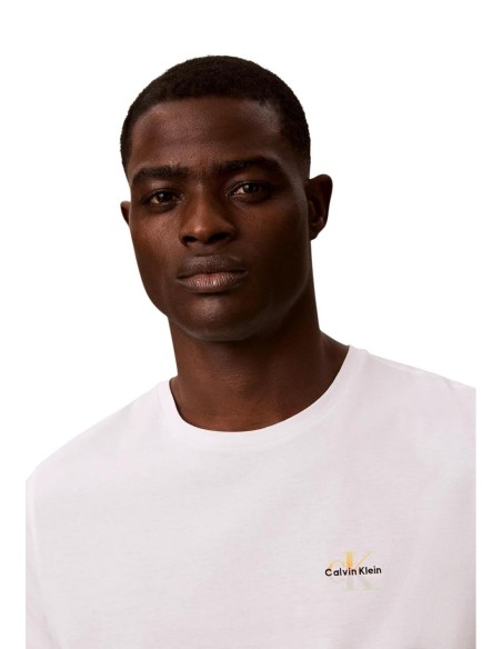 Tee-shirt homme blanc CK – col rond 100% coton