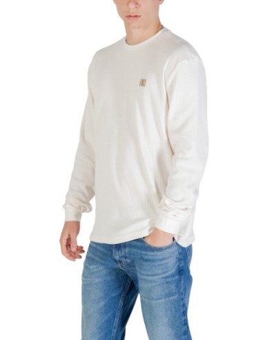 Calvin Klein Jeans pull homme blanc coton mélangé