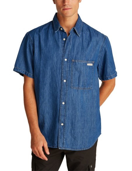 Calvin Klein Jeans chemise homme bleu azur été
