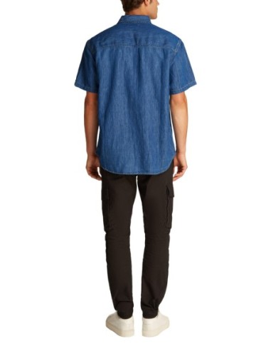 Calvin Klein Jeans chemise homme bleu azur été