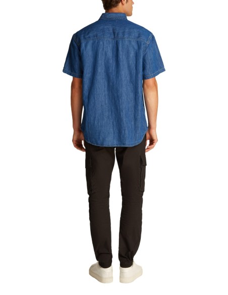 Calvin Klein Jeans chemise homme bleu azur été