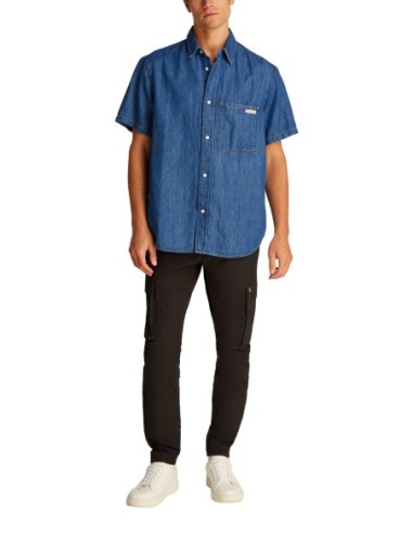 Calvin Klein Jeans chemise homme bleu azur été