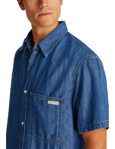 Calvin Klein Jeans chemise homme bleu azur été