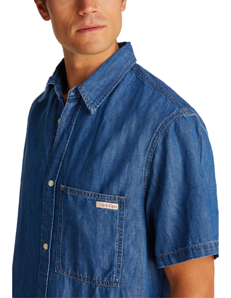 Calvin Klein Jeans chemise homme bleu azur été