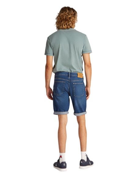 Calvin Klein Jeans bermuda homme bleu azur stretch