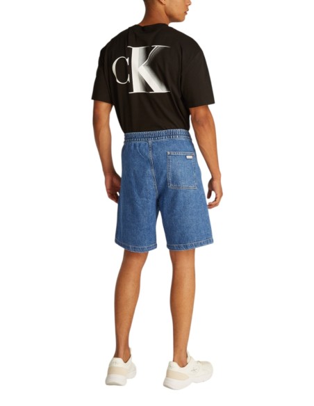Calvin Klein Jeans bermuda homme bleu azur lyocell