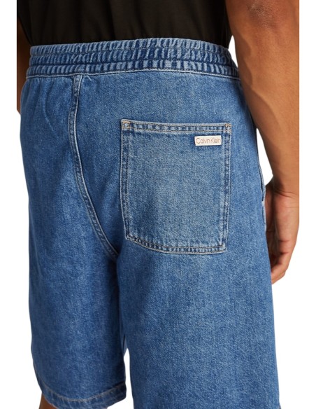 Calvin Klein Jeans bermuda homme bleu azur lyocell