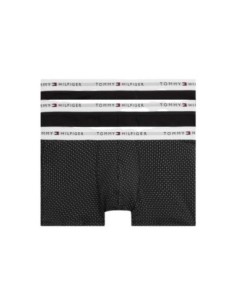 Boxer court homme noir imprimé Hilfiger – lot de 3 coton bio