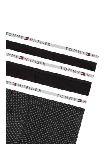 Boxer court homme noir imprimé Hilfiger – lot de 3 coton bio