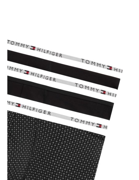 Boxer court homme noir imprimé Hilfiger – lot de 3 coton bio