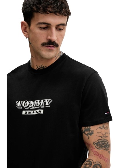 Tommy Hilfiger Jeans t-shirt homme noir imprimé