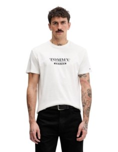 Tommy Hilfiger Jeans t-shirt homme beige imprimé