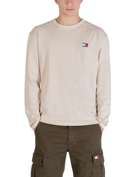 Tommy Hilfiger Jeans t-shirt homme beige manches longues