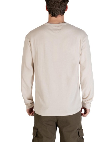 Tommy Hilfiger Jeans t-shirt homme beige manches longues