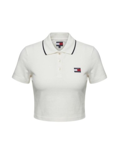 Tommy Hilfiger Jeans top femme blanc col polo