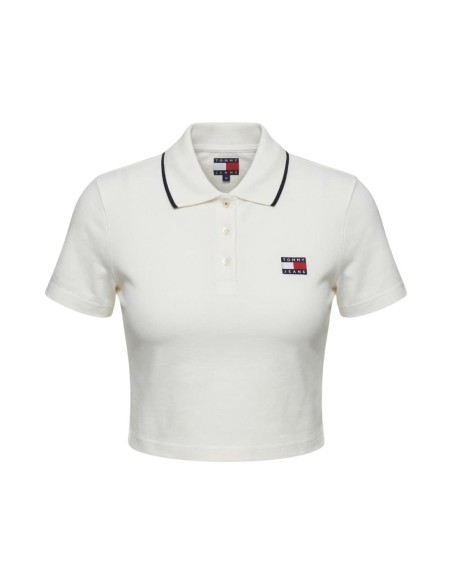 Tommy Hilfiger Jeans top femme blanc col polo