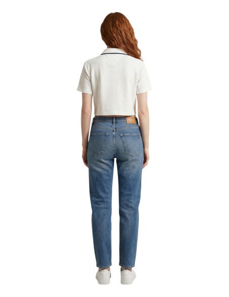 Tommy Hilfiger Jeans top femme blanc col polo