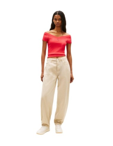 Tommy Hilfiger Jeans t-shirt femme rouge col bateau