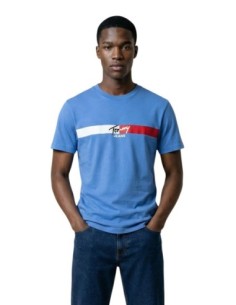 Tommy Hilfiger Jeans t-shirt homme turquoise imprimé