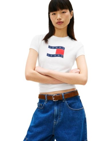 Tommy Hilfiger Jeans t-shirt femme blanc imprimé