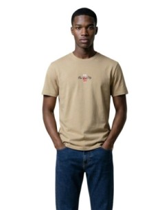 Tommy Hilfiger Jeans t-shirt homme beige imprimé