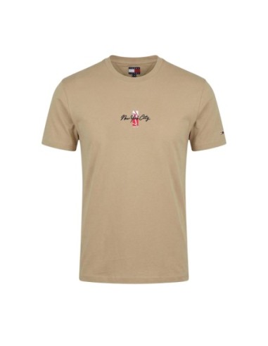 Tommy Hilfiger Jeans t-shirt homme beige imprimé