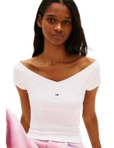 Tommy Hilfiger Jeans top femme beige col bateau