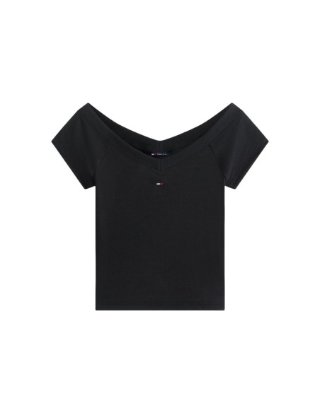 Tommy Hilfiger Jeans top femme noir col bateau