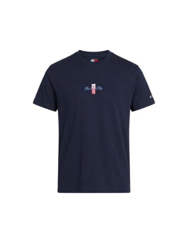 Tommy Hilfiger Jeans t-shirt homme bleu imprimé