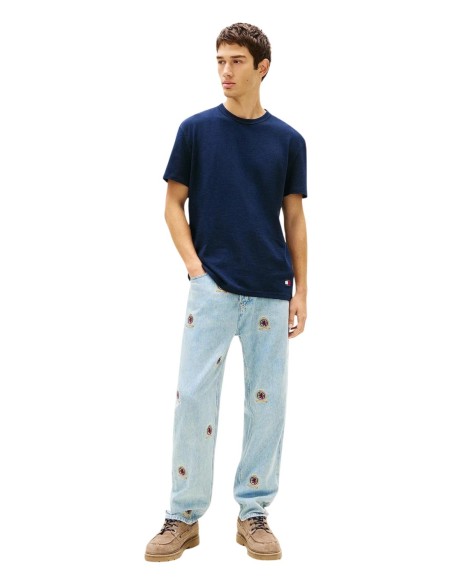 Tommy Hilfiger Jeans t-shirt homme bleu coton bio