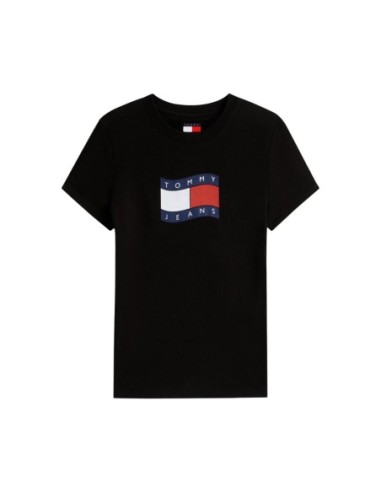 Tommy Hilfiger Jeans t-shirt femme noir imprimé