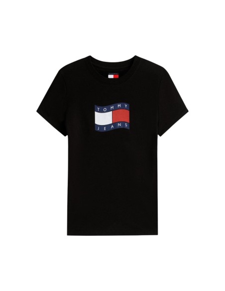 Tommy Hilfiger Jeans t-shirt femme noir imprimé